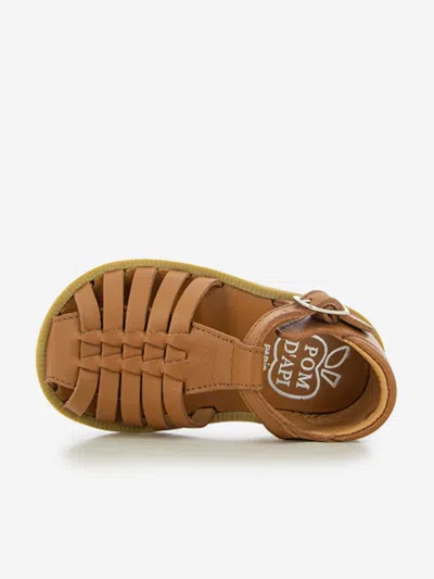 Pom D'api Camel Poppy Pitti Sandals In Brown