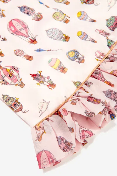 Atelier Choux Velour Party Printed Dress In Pink