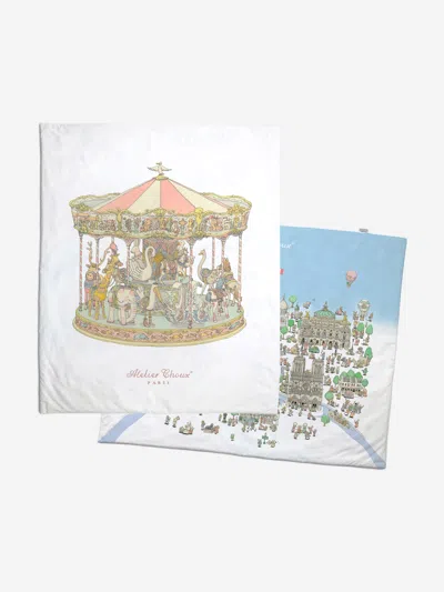 Atelier Choux Baby Reversible Paris / Carousel Quilt In Multicoloured