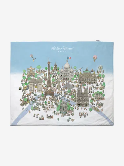 Atelier Choux Baby Reversible Paris / Carousel Quilt In Multicoloured