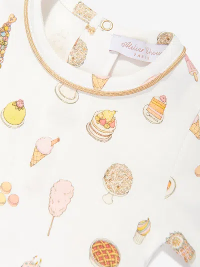 Atelier Choux Baby Classic Bodysuit In White