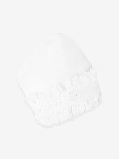 Sarah Louise Baby Girls Cotton Bonnet 12 - 24 Months Ivory By Childsplay Clothing In Ivory