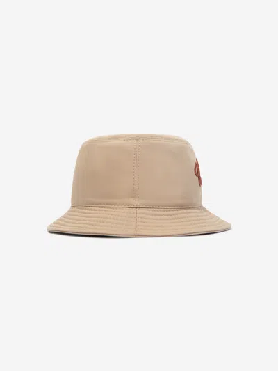Versace Kids Logo Bucket Hat In Beige