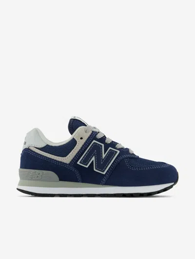 New Balance Boys Suede 574 Trainers In Blue