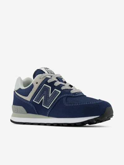 New Balance Boys Suede 574 Trainers In Blue