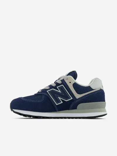 New Balance Boys Suede 574 Trainers In Blue