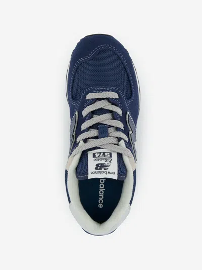 New Balance Boys Suede 574 Trainers In Blue