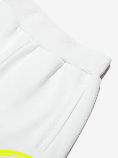 Balmain Printed Cotton Fleece Sweat Shorts In White
