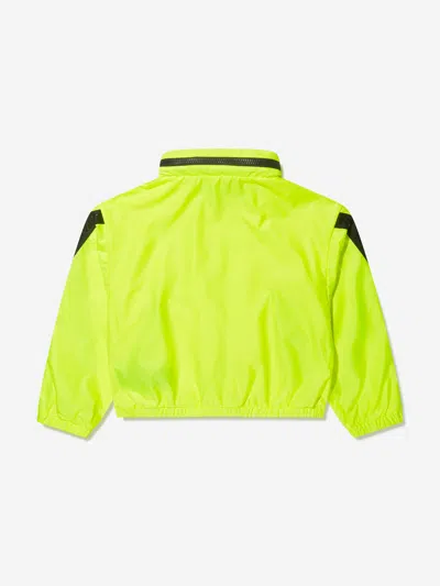 Balmain Boys Fluorescent Zip Up Jacket In Yellow