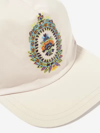 Etro Coat-of-arms-embroidery Hat In Beige