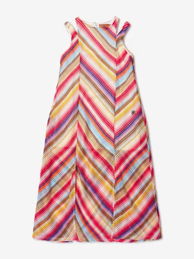 Missoni Panelled Zigzag-pattern Dress In Multicoloured