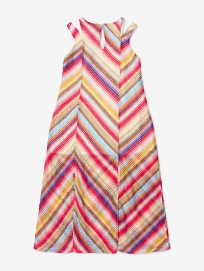 Missoni Panelled Zigzag-pattern Dress In Multicoloured