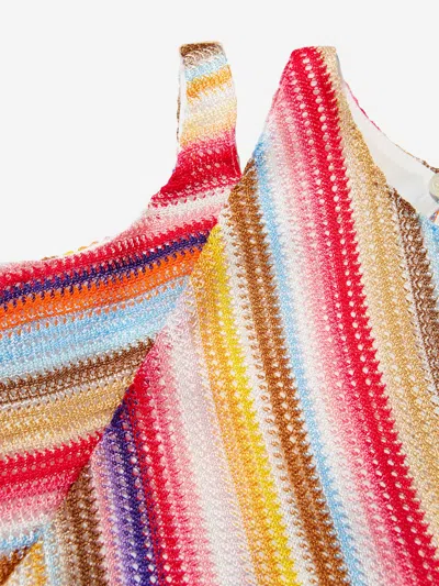 Missoni Panelled Zigzag-pattern Dress In Multicoloured