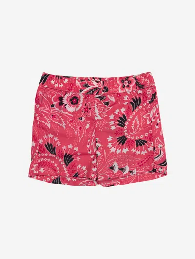 Etro Floral Print Shorts In Pink