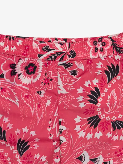 Etro Floral Print Shorts In Pink