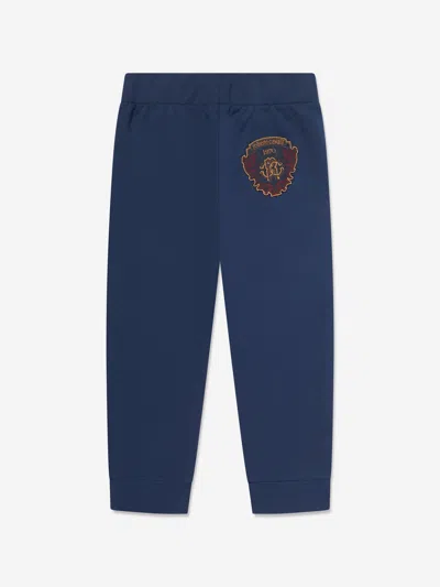 Roberto Cavalli Boys Logo Joggers In Blue