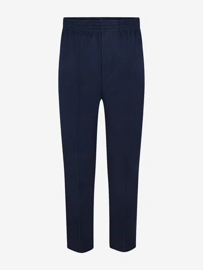 Zeco Schoolwear Boys School Full Elastic Pull Up Trousers In Blue