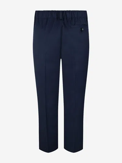 Zeco Schoolwear Boys School Waist Adjuster Trousers In Blue