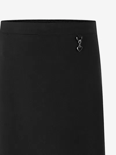 Zeco Schoolwear Girls School Lycra Heart Skirt In Black