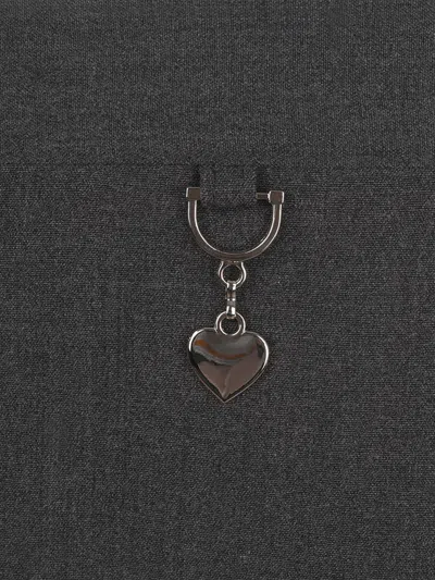 Zeco Schoolwear Girls School Lycra Heart Skirt In Grey