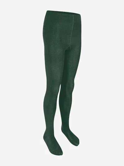 Zeco Schoolwear Girls School Cotton Tights In Green