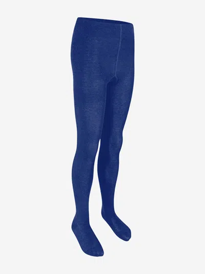 Zeco Schoolwear Girls School Cotton Tights In Blue