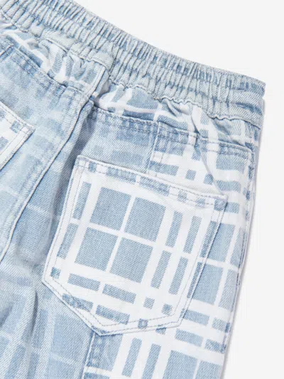 Burberry Girls Check Jasmine Trousers In Blue