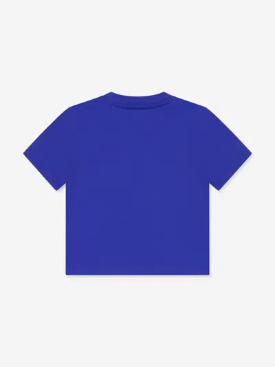 Shop Burberry Baby Boys Ekd Label Cedar T-shirt In Blue