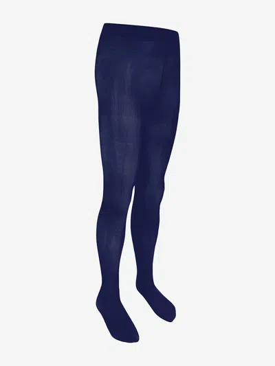 Zeco Schoolwear Girls School Opaque Tights In Blue