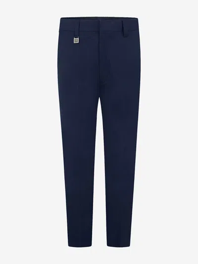 Zeco Schoolwear Boys School Slim Fit Trousers In Blue