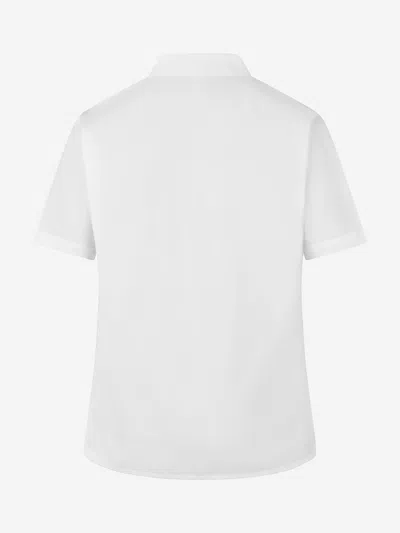 Zeco Schoolwear Girls School Short Sleeve Revere Collar Blouse Twin Pack In White