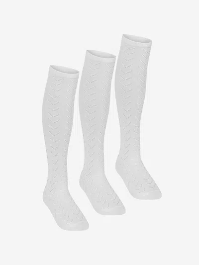 Zeco Schoolwear Girls School Pelerine Knee High Socks In White