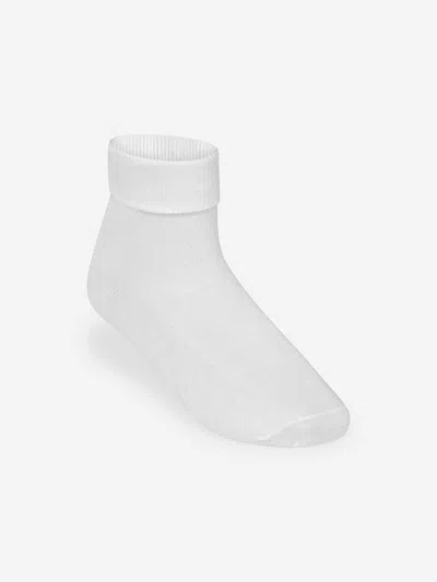 Zeco Schoolwear Girls School Turnover Socks In White