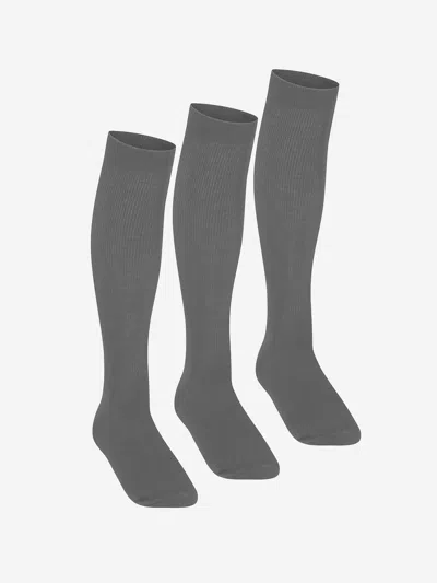 Zeco Schoolwear Girls School Knee High Socks In Grey
