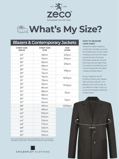 Zeco Schoolwear Kids School Blazer In Black