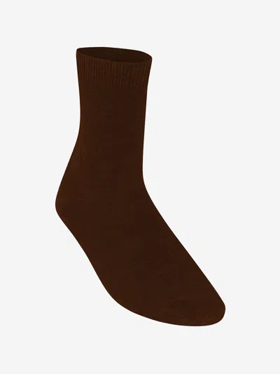 Zeco Schoolwear Boys School Turnover Top Socks In Brown