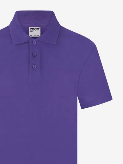 Zeco Schoolwear Kids School Polo Shirt In Purple