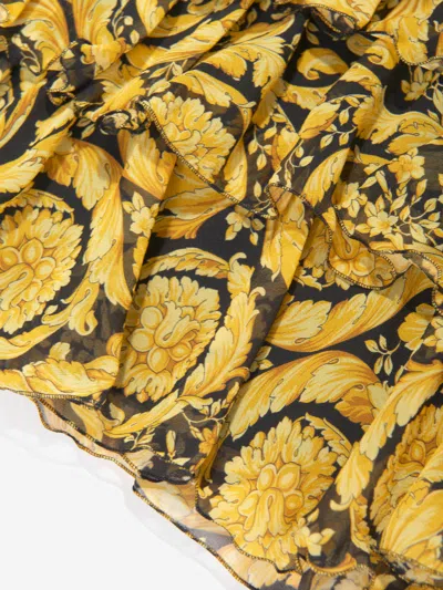 Versace Barocco Print Skirt In Gold