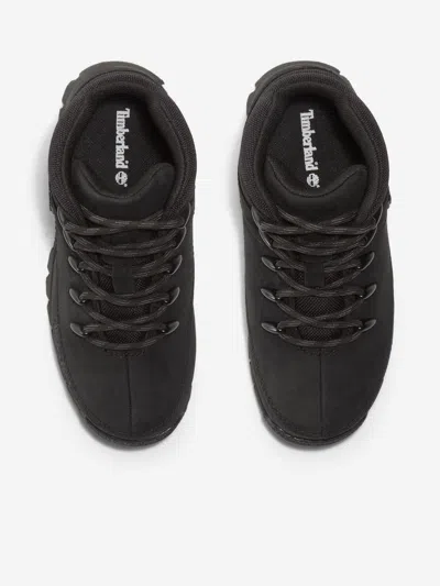 Timberland Boys Mid Lace-up Boots In Black