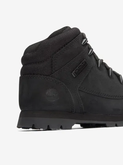 Timberland Boys Mid Lace-up Boots In Black