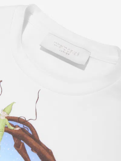 Roberto Cavalli Girls Woodland T-shirt In White