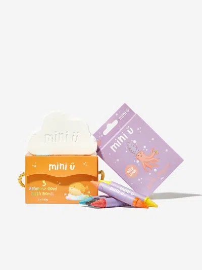 Mini U Kids Crayons And Cloud Gift Set In Multicoloured