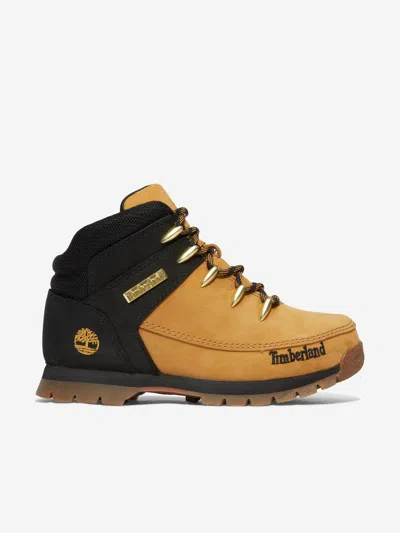 Timberland Boys Mid Lace-up Boots In Beige