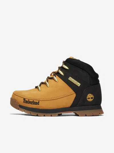 Timberland Boys Mid Lace-up Boots In Beige