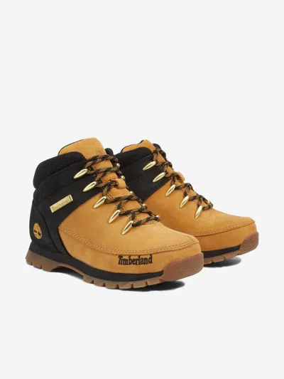 Timberland Boys Mid Lace-up Boots In Beige