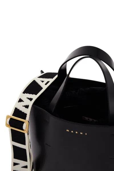 Shop Marni Small Museum Tote Bag In Black