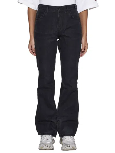 Balenciaga Waterproof Jeans In Washed Black Ring