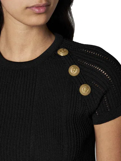 Shop Balmain Top In Black