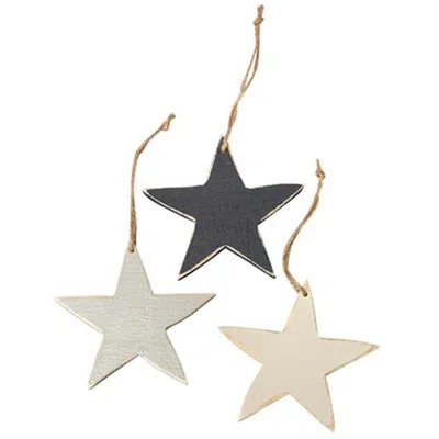 Homegifo *3/set Medium Wooden Star Ornaments