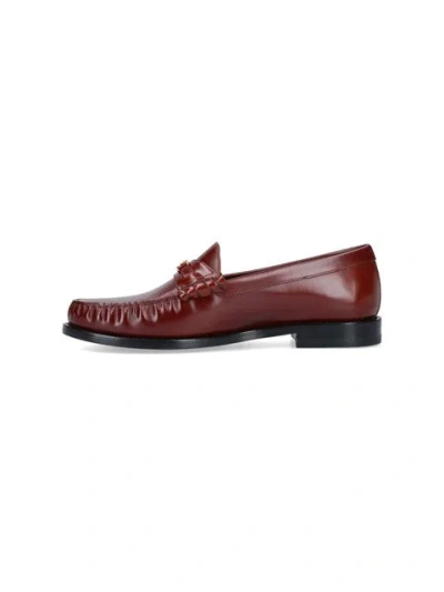 Celine Luco Triomphe Loafer Shoes In Brown